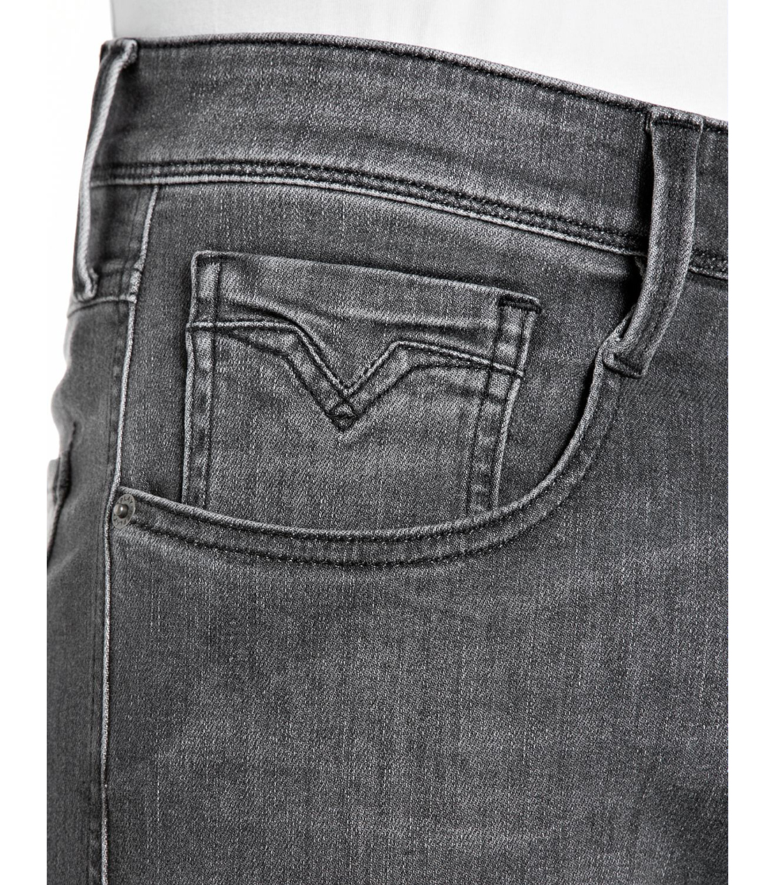 スリムフィットANBASS ブラックパワーストレッチデニム 詳細画像 ダークグレー 7